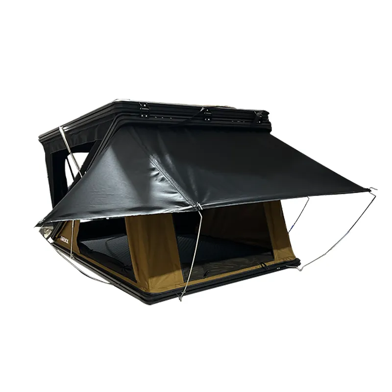 Tente de toit Bavella dépliante en Z, coque aluminium, vue 7 sur 10