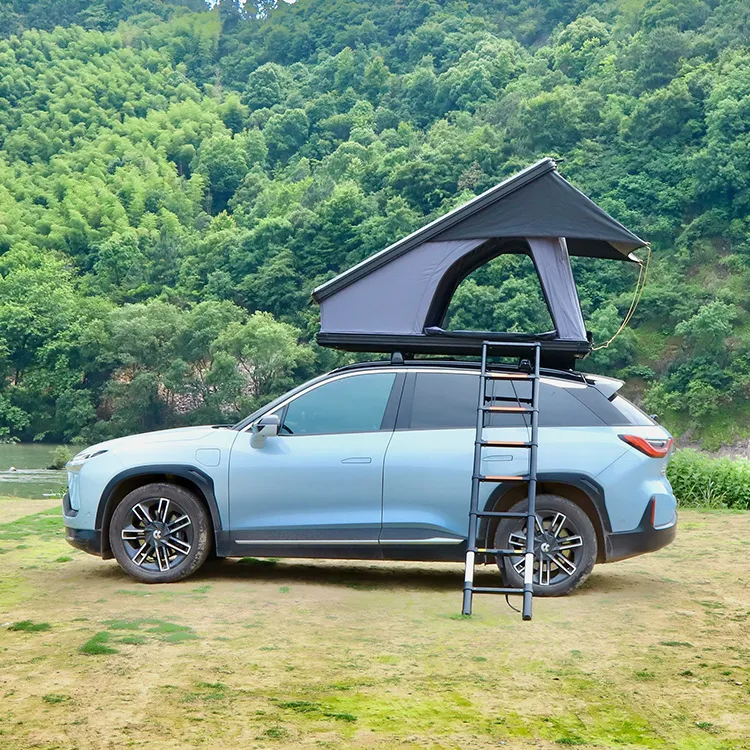 Tente de toit Cantal en portefeuille relevable, coque aluminium, vue 6 sur 10