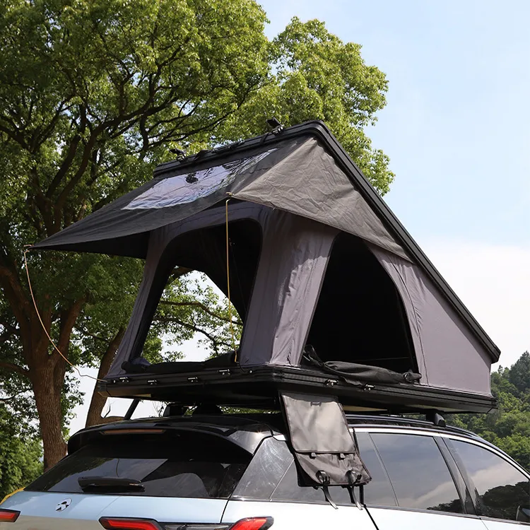 Tente de toit Cantal en portefeuille relevable, coque aluminium, vue 9 sur 10