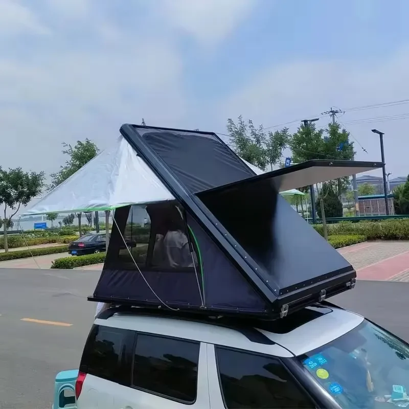 Tente de toit Chablais dépliante en Z, coque aluminium, vue 9 sur 10