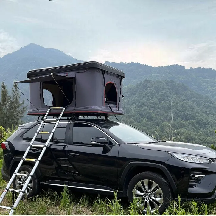 Tente de toit Champsaur à ouverture verticale, coque ABS, vue 3 sur 10