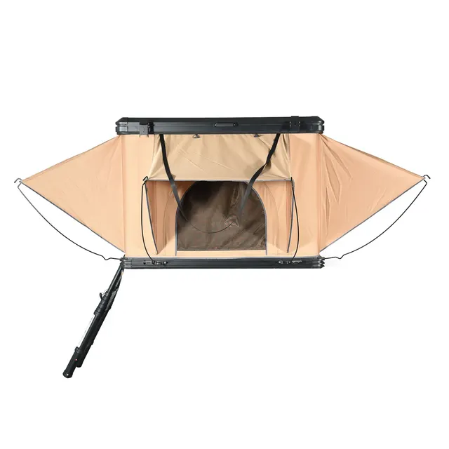 Tente de toit Corbières à ouverture verticale, coque aluminium
