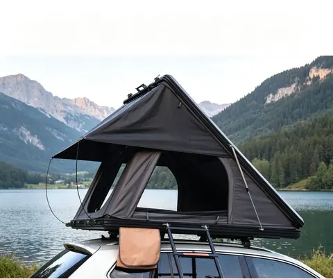 Tente de toit Crozon en portefeuille, coque aluminium