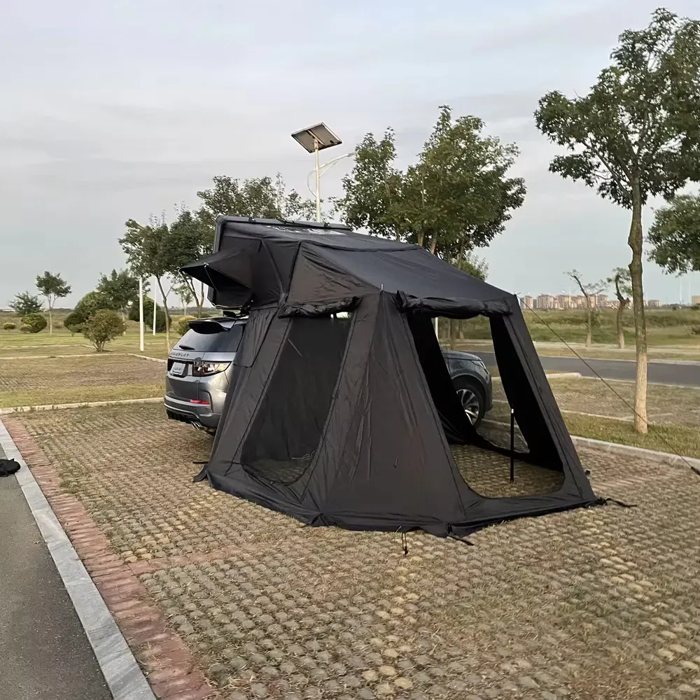 Tente de toit Écrins dépliante, coque aluminium, vue 4 sur 10
