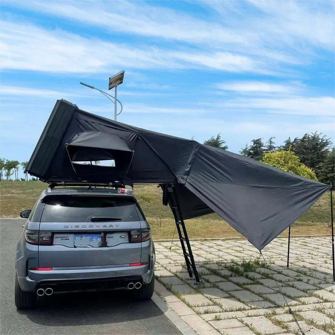 Tente de toit Écrins dépliante, coque aluminium, vue 5 sur 10
