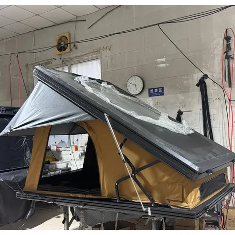 Tente de toit Lozère en portefeuille relevable, coque aluminium