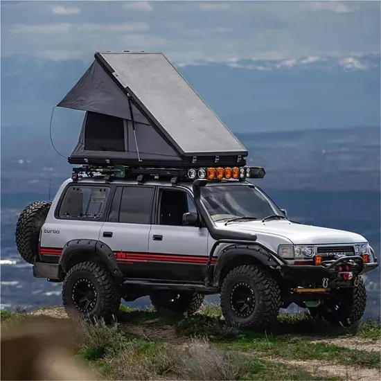 Tente de toit Morvan en portefeuille, coque aluminium